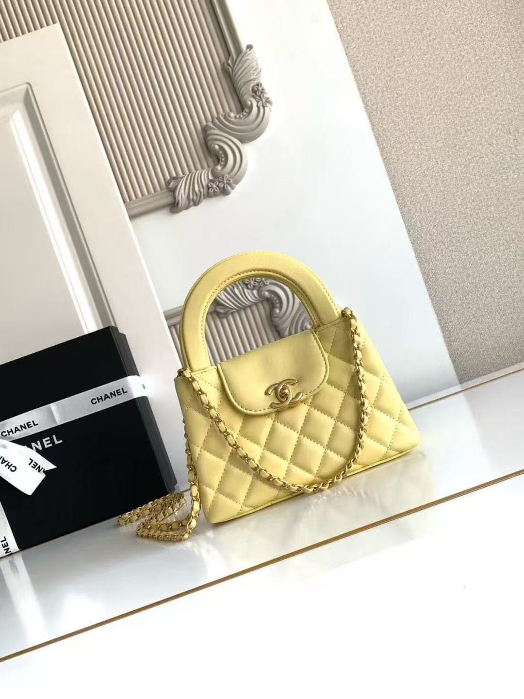 Chanel Mini Quilted Top Handle Bag